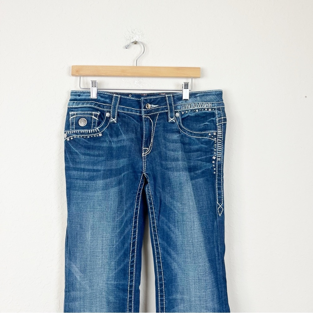 Rock Revival Jen Bootcut Jeans Embellished Size 31 - Picture 3 of 9